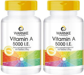 Warnke Vitamin A 5000 I.E. Tabletten für Erwachsene 250 Stück – Bild 1 von 1