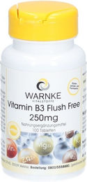 WARNKE Vitamin B3 Niacin 250 mg Flush Free Tabletten ohne Zusatzstoffe für Erwachsene 100 Stück – Bild 1 von 1