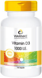Warnke Vitamin D3 1.000 I.E. Kapseln für Erwachsene 100 Stück – Bild 1 von 1