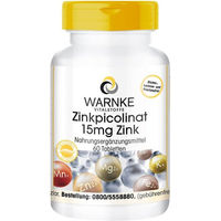 Produktbild von Warnke Zinkpicolinat 15 mg Tabletten 60 Stück vegan ohne Zusatzstoffe