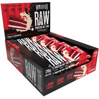Produktbild von Warrior Raw Protein Flapjack Red Velvet Cake zuckerarm 12 Riegel