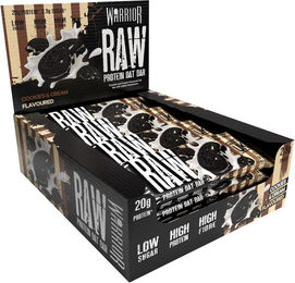 Warrior Raw Proteinriegel Flapjack Cookies & Cream zuckerarm 12 x 75 g – Bild 1 von 1