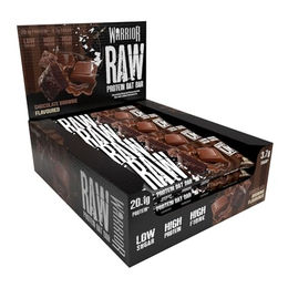 Warrior Raw Proteinriegel Schoko-Brownie zuckerfrei ohne Zusatzstoffe 12 x 75 g – Bild 1 von 6