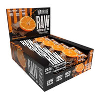 Produktbild von Warrior Raw Proteinriegel Schokolade-Orange zuckerfrei 12 x 75 g