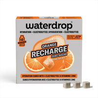 Produktbild von waterdrop Brausetabletten Orange für Sportler, zuckerfrei, vegan und glutenfrei, 12 Stück
