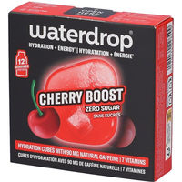 Produktbild von waterdrop Microenergy Cherry Boost Kirsche Brausetabletten zuckerfrei vegan glutenfrei