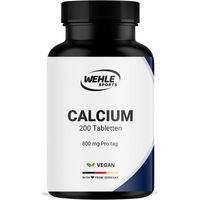 Produktbild von Wehle Sports Calcium hochdosiert Tabletten vegan ohne Zusatzstoffe 200 Stück