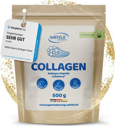 Wehle Sports Kollagen Pulver mit Kollagenhydrolysat Peptiden Typ I, II & III aus Rind 500 g – Bild 1 von 1