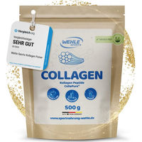 Produktbild von Wehle Sports Kollagen Pulver mit Kollagenhydrolysat Peptiden Typ I, II & III aus Rind 500 g