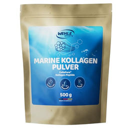 Wehle Sports Marine Kollagen Pulver 500g – Kollagen Hydrolysat Peptide Typ I, II & III, zuckerfrei und ohne Zusatzstoffe – Bild 1 von 8