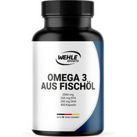Produktbild von Wehle Sports Omega 3 Fischöl hochdosiert ohne Zusatzstoffe 400 Kapseln