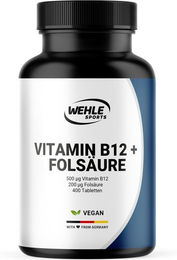 Wehle Sports Vitamin B12 und Folsäure Tabletten vegan – Bild 1 von 1