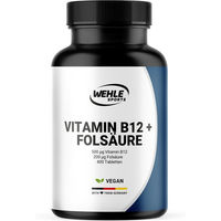 Produktbild von Wehle Sports Vitamin B12 und Folsäure Tabletten vegan