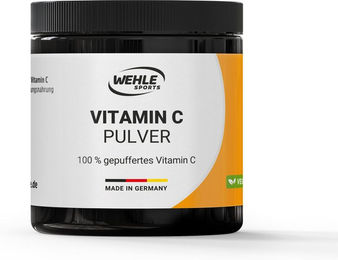Wehle Sports Vitamin C Pulver hochdosiert mit 820 mg Calciumascorbat vegan laktosefrei und glutenfrei – Bild 1 von 2