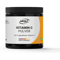 Produktbild von Wehle Sports Vitamin C Pulver hochdosiert mit 820 mg Calciumascorbat vegan laktosefrei und glutenfrei