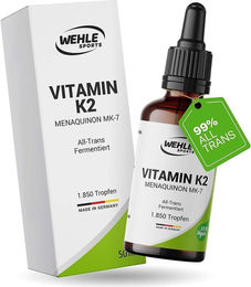 Wehle Sports Vitamin K2 MK7 Tropfen 50 ml mit 200 µg pro Tagesdosis – Bild 1 von 1