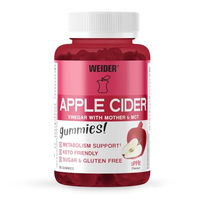Produktbild von Weider Apfelessig Gummies mit Vitaminen Apfelgeschmack vegan glutenfrei keto 50 Portionen
