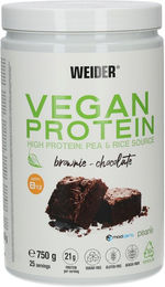 Weider Vegan Protein Mehrkomponenten-Protein Pulver Brownie-Chocolate glutenfrei und zuckerfrei 750 g – Bild 1 von 1