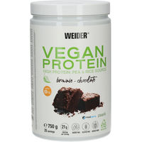 Produktbild von Weider Vegan Protein Mehrkomponenten-Protein Pulver Brownie-Chocolate glutenfrei und zuckerfrei 750 g