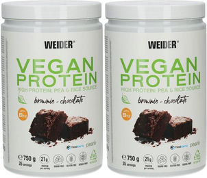 Weider Vegan Protein Mehrkomponenten Pulver Brownie-Chocolate Schokolade zuckerfrei und glutenfrei 750 g – Bild 1 von 1