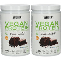 Produktbild von Weider Vegan Protein Mehrkomponenten Pulver Brownie-Chocolate Schokolade zuckerfrei und glutenfrei 750 g