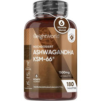 Produktbild von WeightWorld Ashwagandha KSM-66 Tabletten vegan glutenfrei 180 Stück