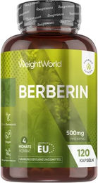 WeightWorld Berberin Kapseln vegan glutenfrei laktosefrei 120 Stück – Bild 1 von 3