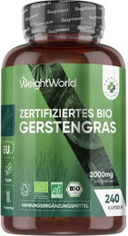 WeightWorld Bio Gerstengras Kapseln vegan 240 Stück – Bild 1 von 1