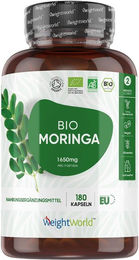 WeightWorld Bio Moringa Kapseln ohne Zusatzstoffe 180 Stück – Bild 1 von 3
