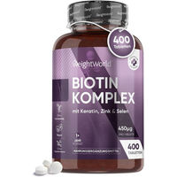Produktbild von WeightWorld Biotin Komplex mit Zink und Selen 400 mg Tabletten vegan glutenfrei laktosefrei
