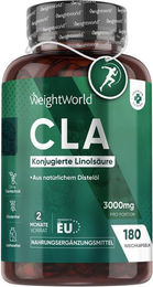 WeightWorld CLA Kapseln 180 Stück glutenfrei laktosefrei ohne Zusatzstoffe – Bild 1 von 2