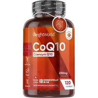Produktbild von WeightWorld Coenzym Q10 Ubiquinon 200 mg Kapseln vegan 120 Stück