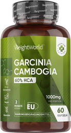 WeightWorld Garcinia Cambogia Fruchtextrakt Kapseln vegan glutenfrei laktosefrei 60 Stück – Bild 1 von 4
