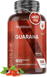 WeightWorld Guarana Kapseln vegan glutenfrei laktosefrei 180 Stück – Bild 1 von 4