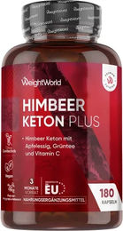 WeightWorld Himbeer Ketone Plus Kapseln vegan vegetarisch glutenfrei – Bild 1 von 3