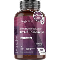 Produktbild von WeightWorld Hyaluronsäure Kapseln vegan glutenfrei laktosefrei 120 Stück