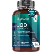 Produktbild von WeightWorld Jod mit Kaliumjodid Tabletten vegan glutenfrei laktosefrei für Schwangere und Stillende 365 Stück