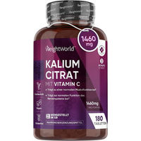 Produktbild von WeightWorld Kalium Citrat mit Vitamin C Tabletten vegan glutenfrei laktosefrei ohne Zusatzstoffe