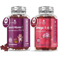 Produktbild von WeightWorld Kinder-Nahrungsergänzung Omega 3-6-9 und Eisen mit Vitamin C Gummibärchen mit Fruchtgeschmack
