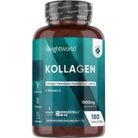 Produktbild von WeightWorld Kollagen und Vitamin C mit 1800 mg Meereskollagen Typ I und III in Tabletten 180 Tabletten