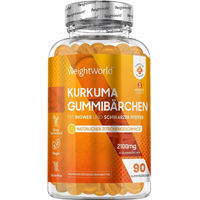 Produktbild von WeightWorld Kurkuma Gummibärchen vegan ohne Gelatine 90 Stück