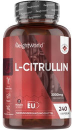 WeightWorld L-Citrullin Kapseln vegan vegetarisch glutenfrei 240 Stück – Bild 1 von 3