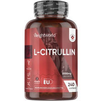 Produktbild von WeightWorld L-Citrullin Kapseln vegan vegetarisch glutenfrei 240 Stück