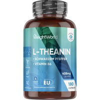 Produktbild von WeightWorld L-Theanin Kapseln 72 mg 180 Kapseln vegan und ohne Zusatzstoffe