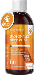 WeightWorld Liposomales Vitamin D3 K2 Tropfen vegan – Bild 1 von 2