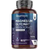 Produktbild von WeightWorld Magnesium Bisglycinat Kapseln vegan glutenfrei 180 Stück