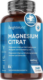 WeightWorld Magnesiumcitrat Kapseln für Männer und Frauen – Bild 1 von 3