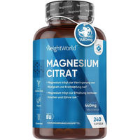 Produktbild von WeightWorld Magnesiumcitrat Kapseln für Männer und Frauen