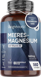 WeightWorld Meeres Magnesium Oxid Kapseln vegan 180 Stück – Bild 1 von 4