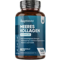Produktbild von WeightWorld Meereskollagen mit NatiCol Kollagen, Hyaluronsäure und CoQ10, 120 Kapseln